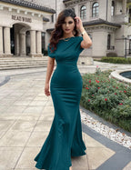 2025 WOMEN'S ELEGANT SLEEVELESS OFF SHOULDER BODYCON LONG FORMAL PARTY EVENING DRESS