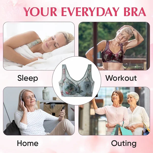 Cooling Comfort Bra Made From Ice Silk And Lace👍No more sagging breasts