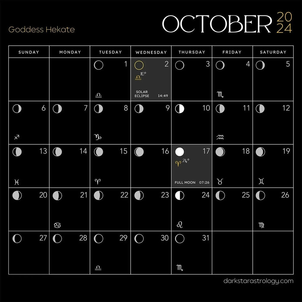 Dark Goddess 2024 Calendar