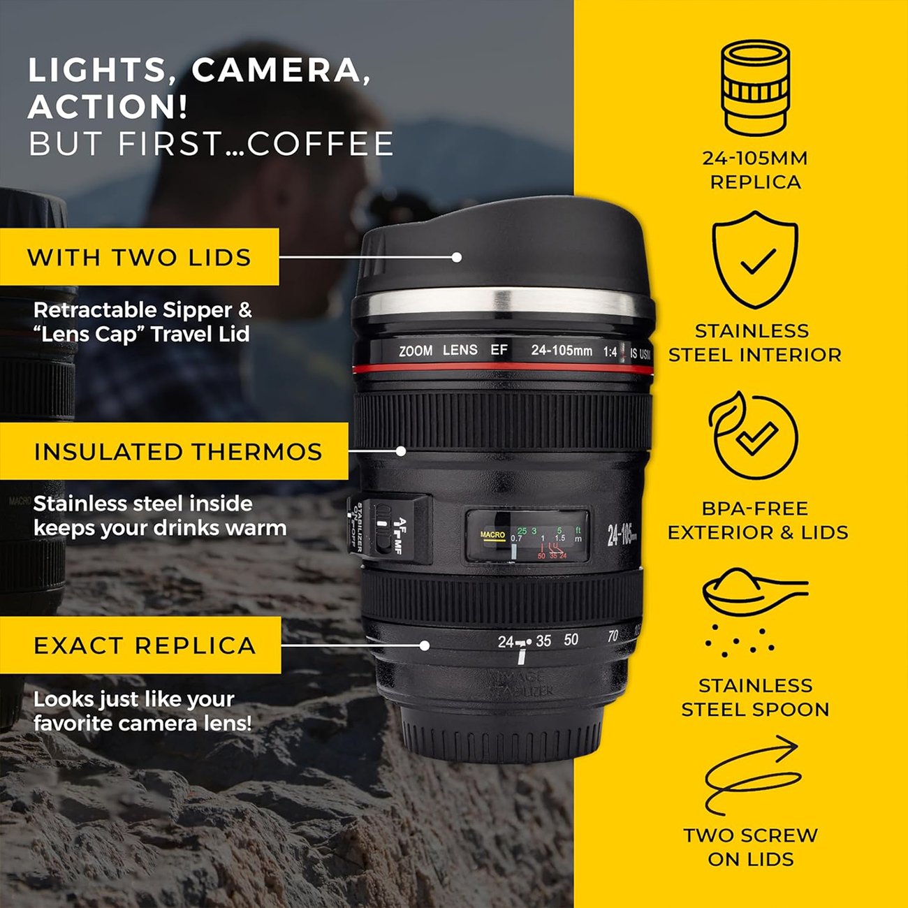 Camera Lens Coffee Mug