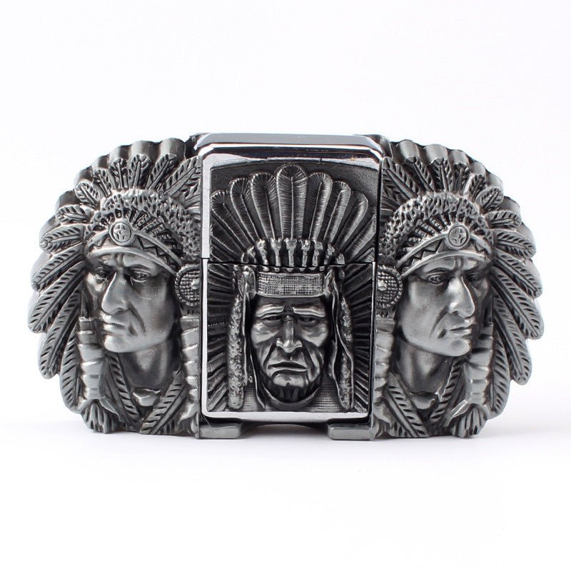 Belt Buckle with Lighter