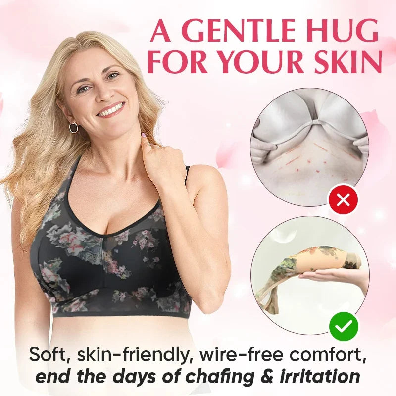 Cooling Comfort Bra Made From Ice Silk And Lace👍No more sagging breasts