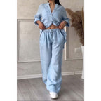 Connie | Two-piece set made of solid color cotton and linen