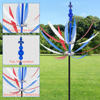 Beautiful Summer Multi Colored Flowers Wind Spinner