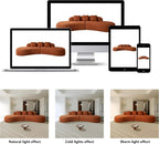 5 Seat Modern Curved Sectional Sofa No Assembly Require