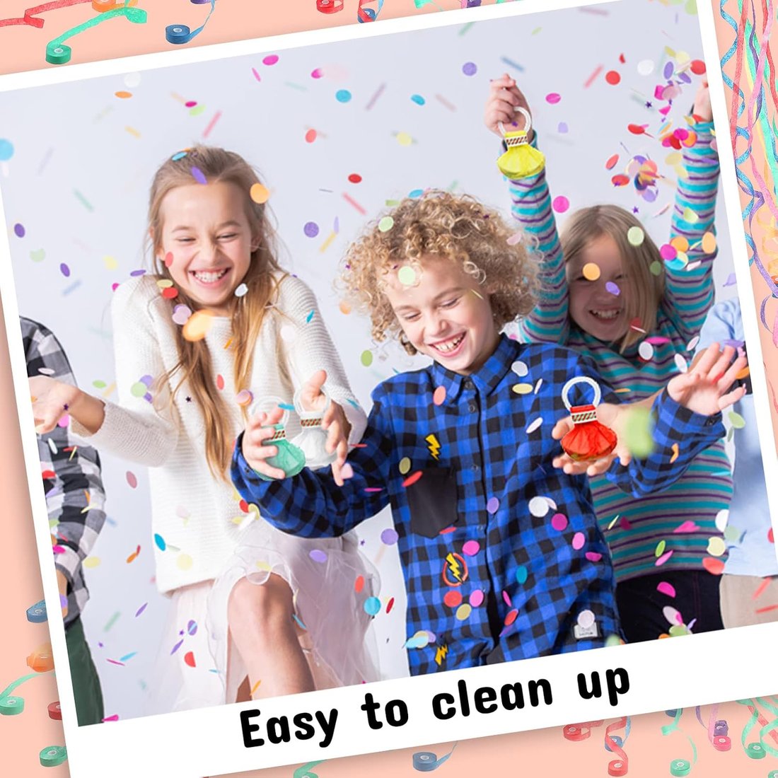 Colorful Hand Held Streamer No Mess Paper Crackers
