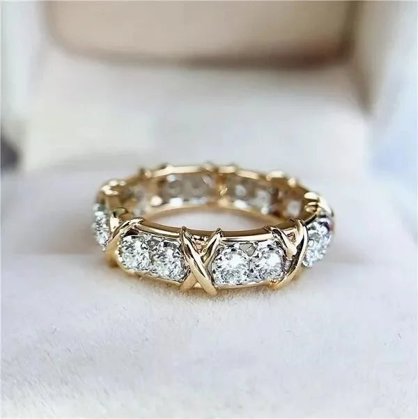 Cross Full Moissanite Diamond Ring
