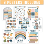 CHRISTIAN POSTERS FOR KIDS - 9 POSTERS INCLUDED