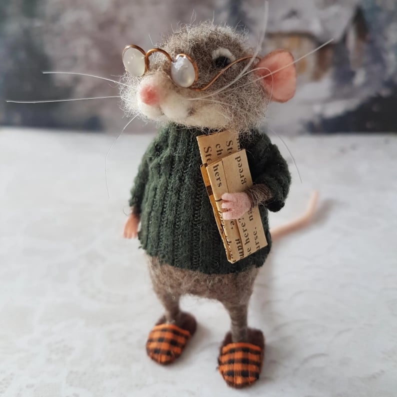 Cute Needle Felted Mouse