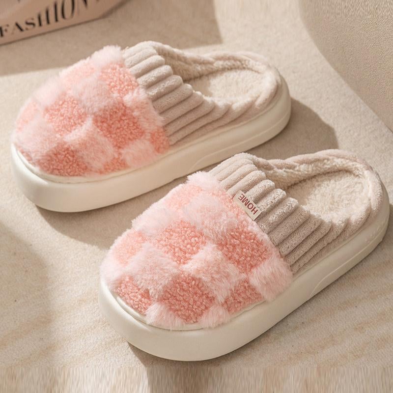 Cozy Cashmere Slippers with Slip-Resistant Sole