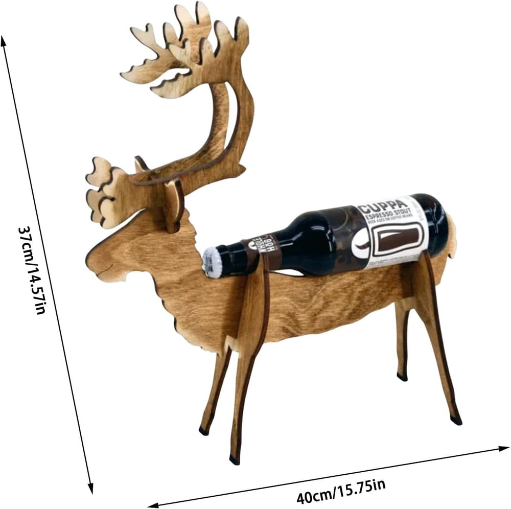 Christmas Reindeer Wine Bottle Holder Table Decoration