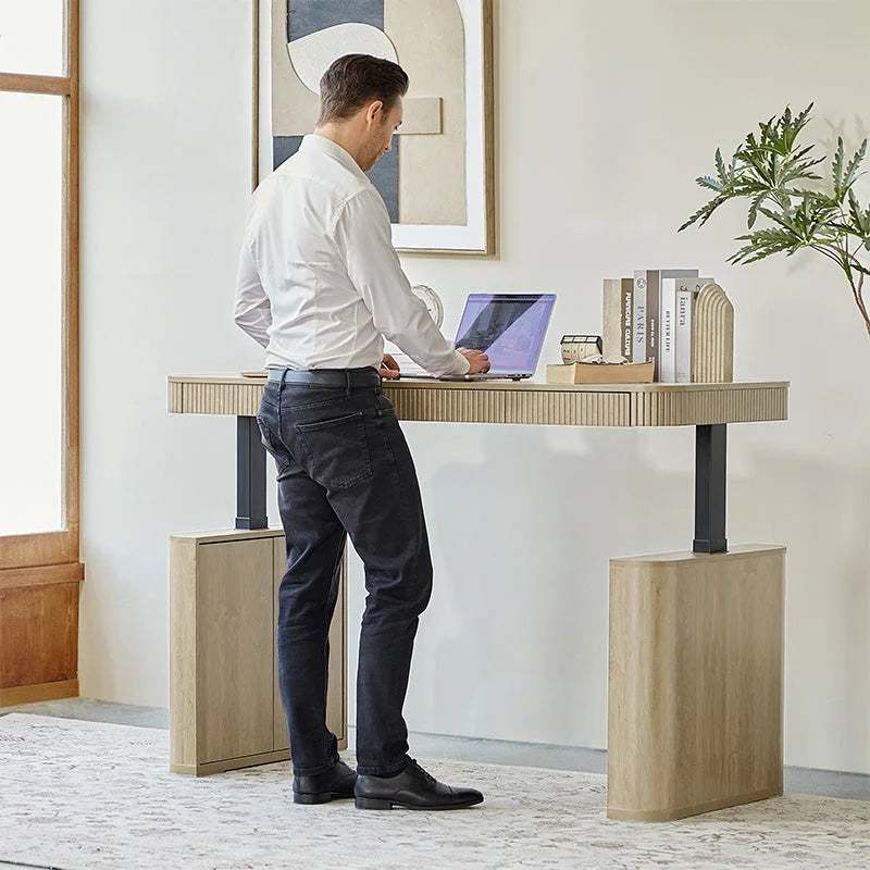 Modern Electric Adjustable Standing Desk with Cable Management