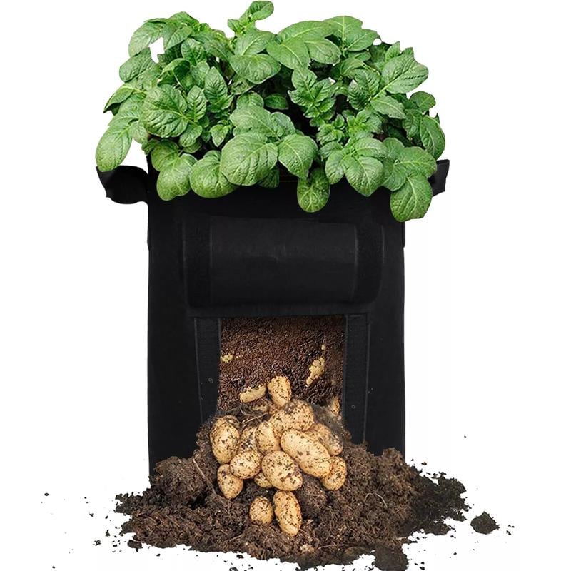 5/7/10Gallon Potato Planting Growing Thickened Nonwoven Plant Fabric Pot Nursery Bags for Home Gardening
