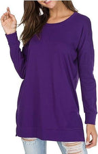 49% OFF 🔥Round Neck Casual Solid Color Top