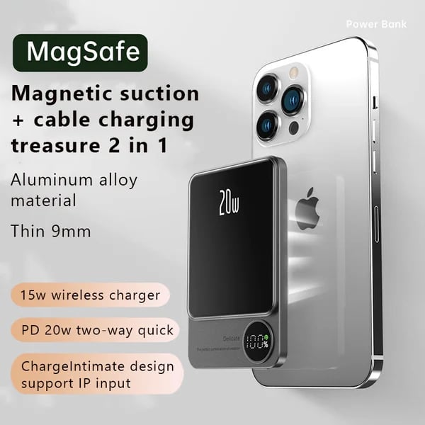 (🔥NEW YEAR Sale - 49% OFF)-Macsafe Powerbank Magnetic-(Buy 10000mAh save more)