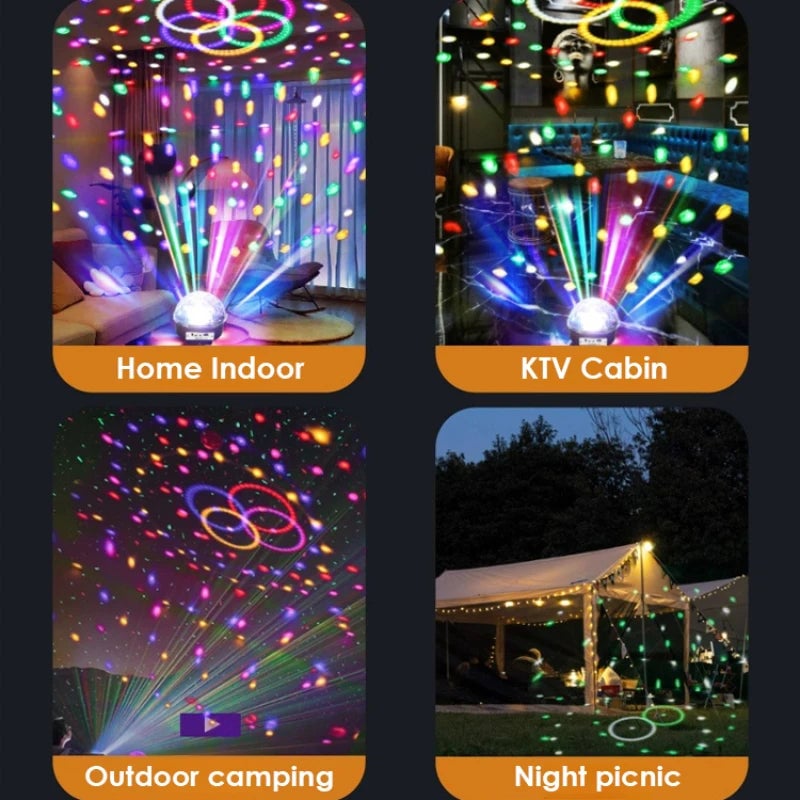 Disco Light Solar Charging Colorful Magic Ball RGB Atmosphere Light