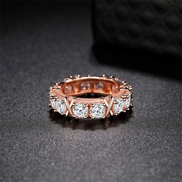 Cross Full Moissanite Diamond Ring