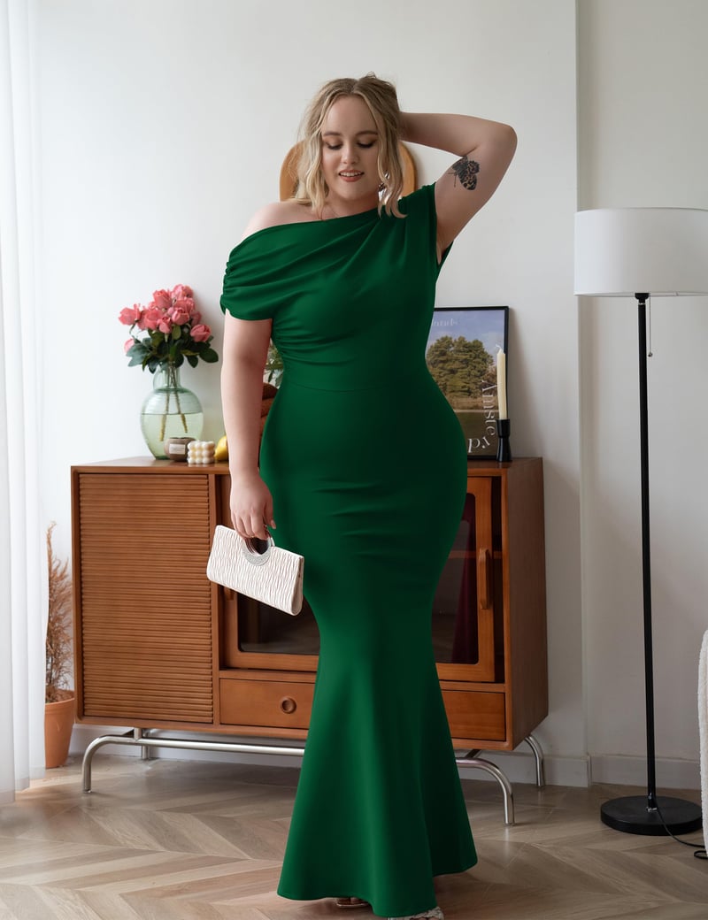 2025 WOMEN'S ELEGANT SLEEVELESS OFF SHOULDER BODYCON LONG FORMAL PARTY EVENING DRESS