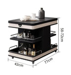 ✨Multifunctional Convertible Lift Table Coffee Table ☕ Living Room Adjustable Home Small Sofa Apartment Side Table With Four Small Sofa Stools