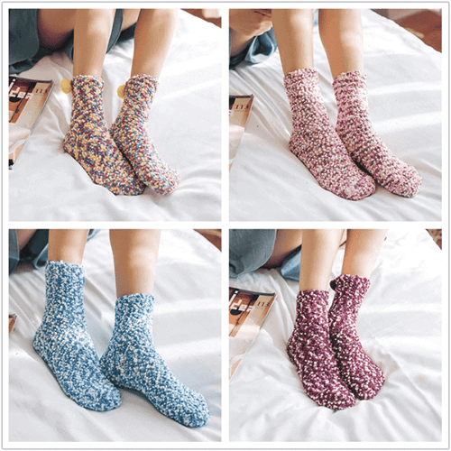 Cute Cake Winter Fuzzy Slipper Socks