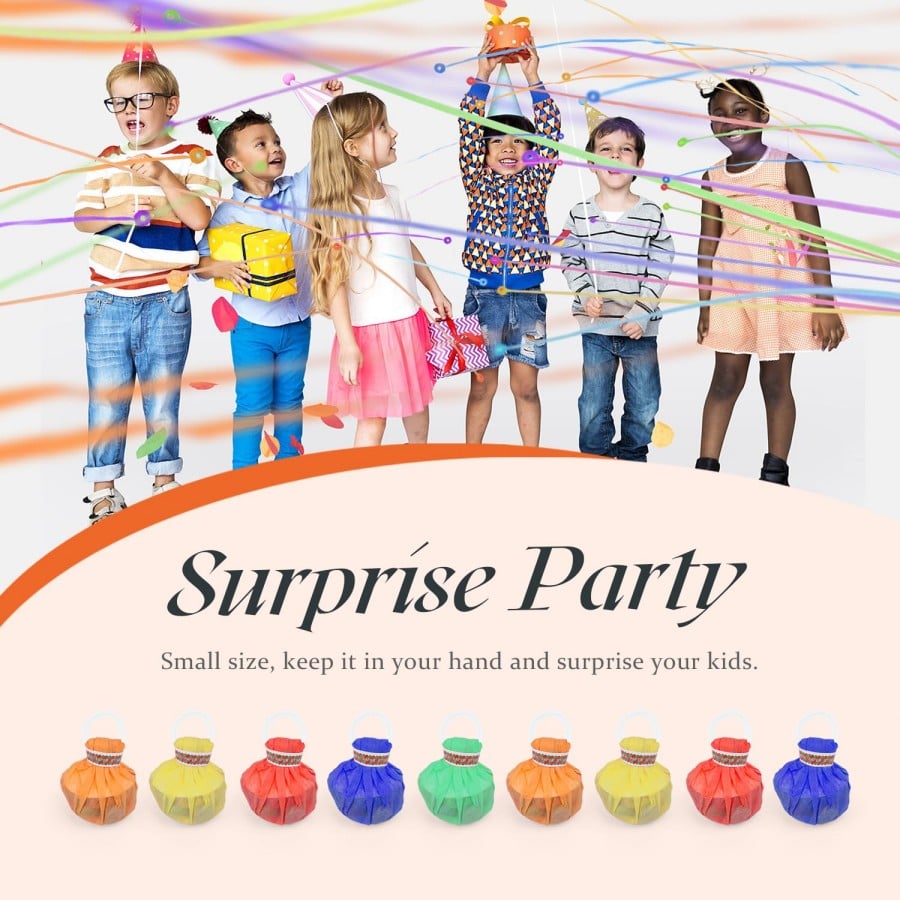 Colorful Hand Held Streamer No Mess Paper Crackers