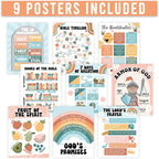 CHRISTIAN POSTERS FOR KIDS - 9 POSTERS INCLUDED