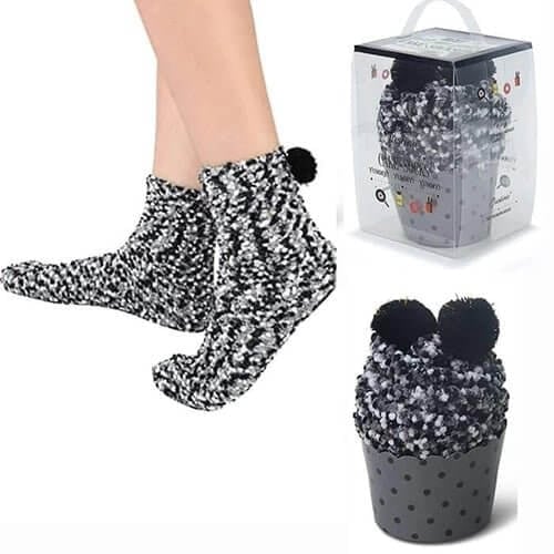 Cute Cake Winter Fuzzy Slipper Socks
