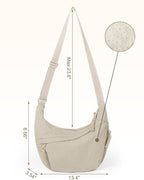 Designer Direct Sales👜Women's Fashion Plain Color Nylon Crossbody Hobo Bag