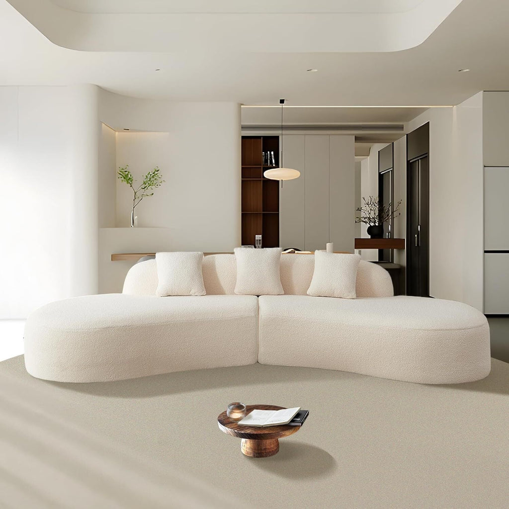 5 Seat Modern Curved Sectional Sofa No Assembly Require