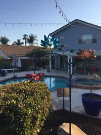 Beautiful Summer Multi Colored Flowers Wind Spinner