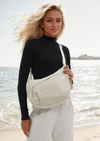 Designer Direct Sales👜Women's Fashion Plain Color Nylon Crossbody Hobo Bag