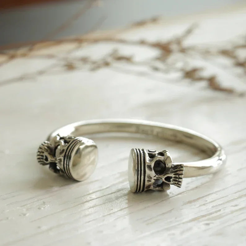 Biker Piston Skull Bracelet🔥