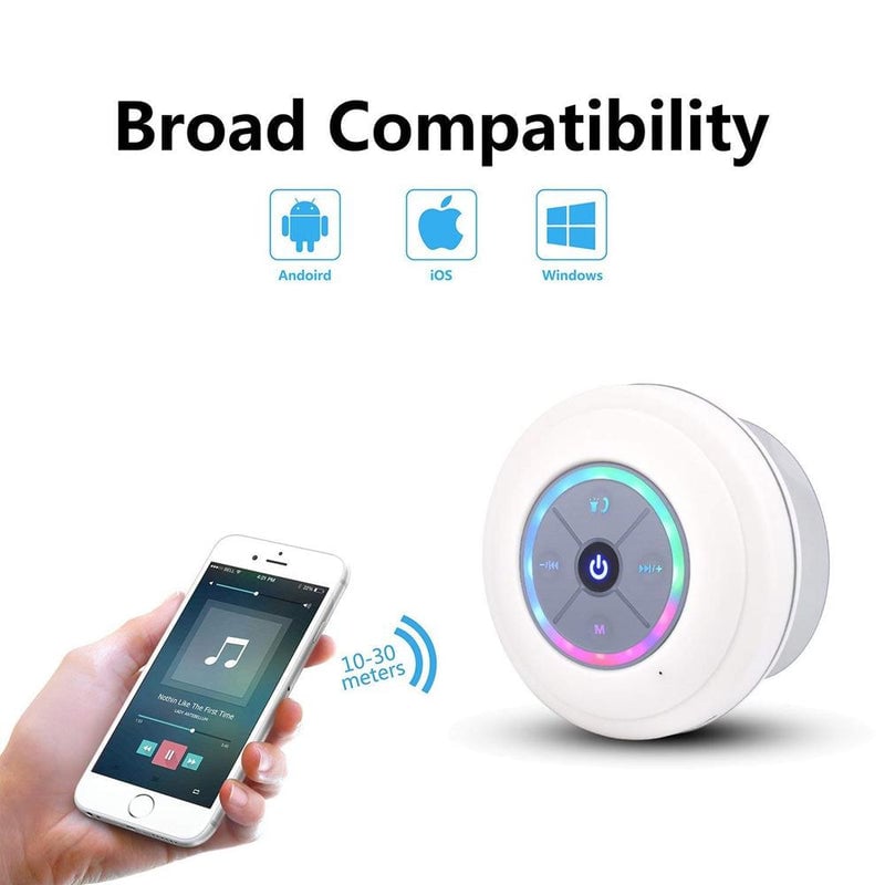 Christmas Pre-sale SAVE 49%🎄Bathroom Waterproof Wireless Bluetooth Speakers with LED Light