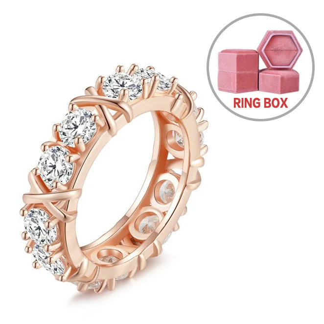 Cross Full Moissanite Diamond Ring