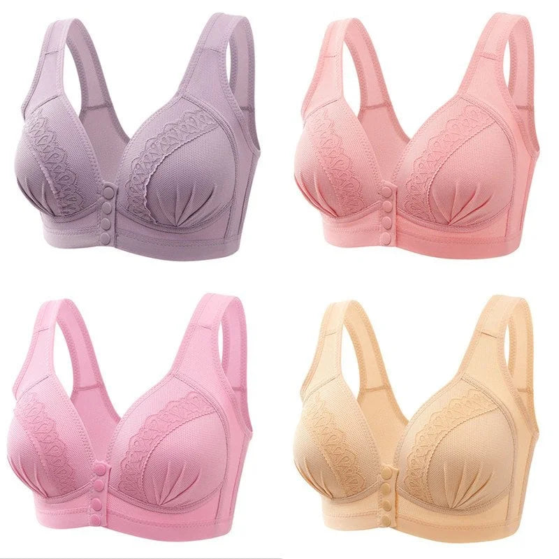 Buy 1 Get 2 Free-2024 breathable cotton bra with front button