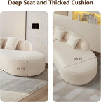 5 Seat Modern Curved Sectional Sofa No Assembly Require