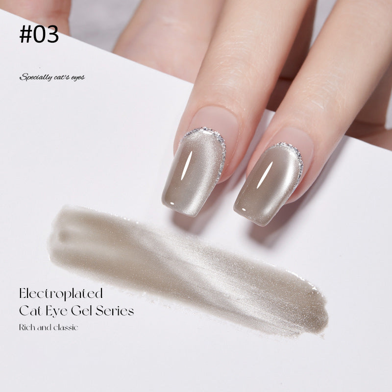 Crystal Wide Cat Eye Nail Gel Polish