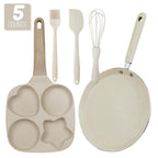 4-Cup Multi-Functional Non-Stick Egg Frying Pan – Star-Shaped Design