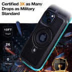 (🔥Last Day Promotion )🔥Full-Coverage Shockproof Leather Magnetic Stand iPhone Case