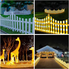 8 Pack Solar Garden Fence Light