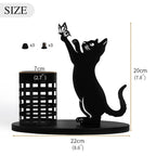 Best Gift - 😻Black metal cat pen holder🐈