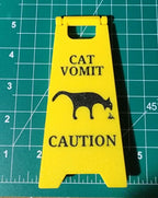 Caution Sign: Cat Vomit Edition ⚠️🐾