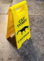 Caution Sign: Cat Vomit Edition ⚠️🐾