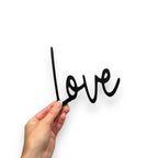 Bye Love You Wooden Script Sign Hallway Home Door