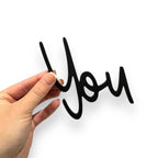 Bye Love You Wooden Script Sign Hallway Home Door