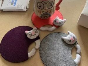Cute cat coasters