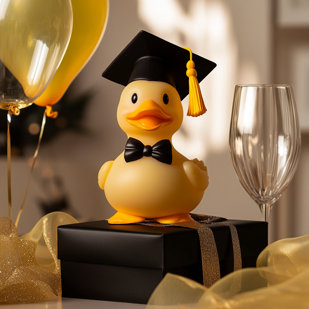Congrats Grad! 2025 Graduation Duck Figurine - Unique Gift