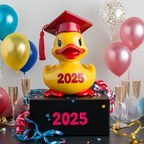 Congrats Grad! 2025 Graduation Duck Figurine - Unique Gift