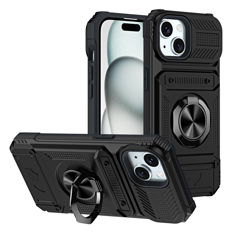 Card Slot Mecha Phone Case – Magnetic Compatible & Built-in Stand