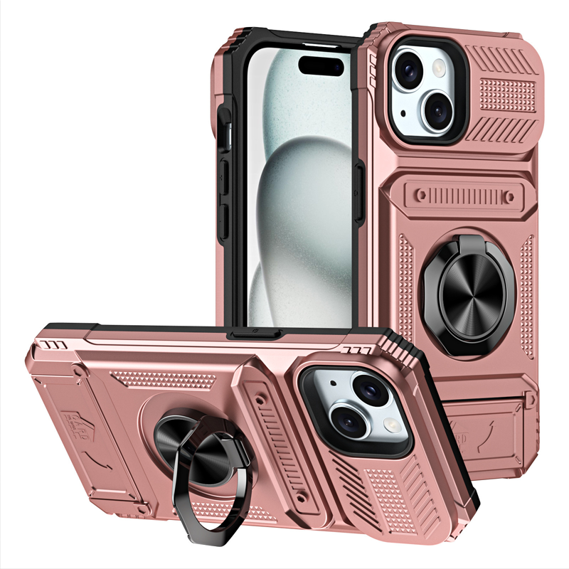 Card Slot Mecha Phone Case – Magnetic Compatible & Built-in Stand